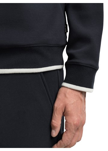 Replay TAMNOPLAVI SWEATSHIRT S IZVEZENIM NATPISOM - 4