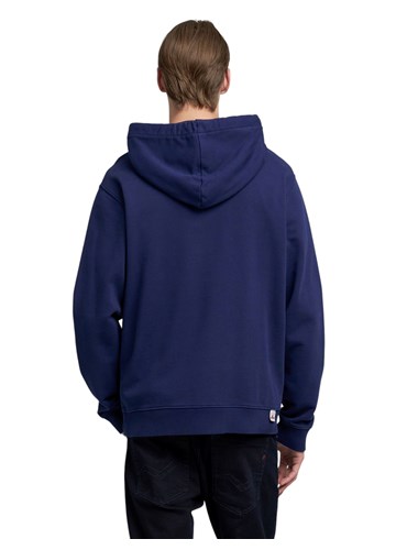 Replay TAMNOPLAVI SWEATSHIRT S KAPULJAČOM I IZVEZENIM NATPISOM - 3