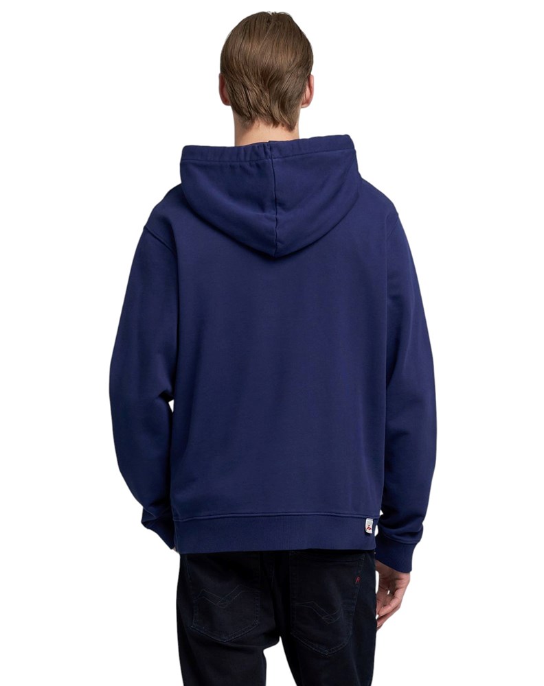 Replay TAMNOPLAVI PAMUČNI SWEATSHIRT S KAPULJAČOM I IZVEZENIM REPLAY NATPISOM - 3