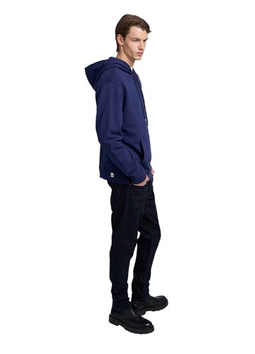 Replay TAMNOPLAVI SWEATSHIRT S KAPULJAČOM I IZVEZENIM NATPISOM - 4