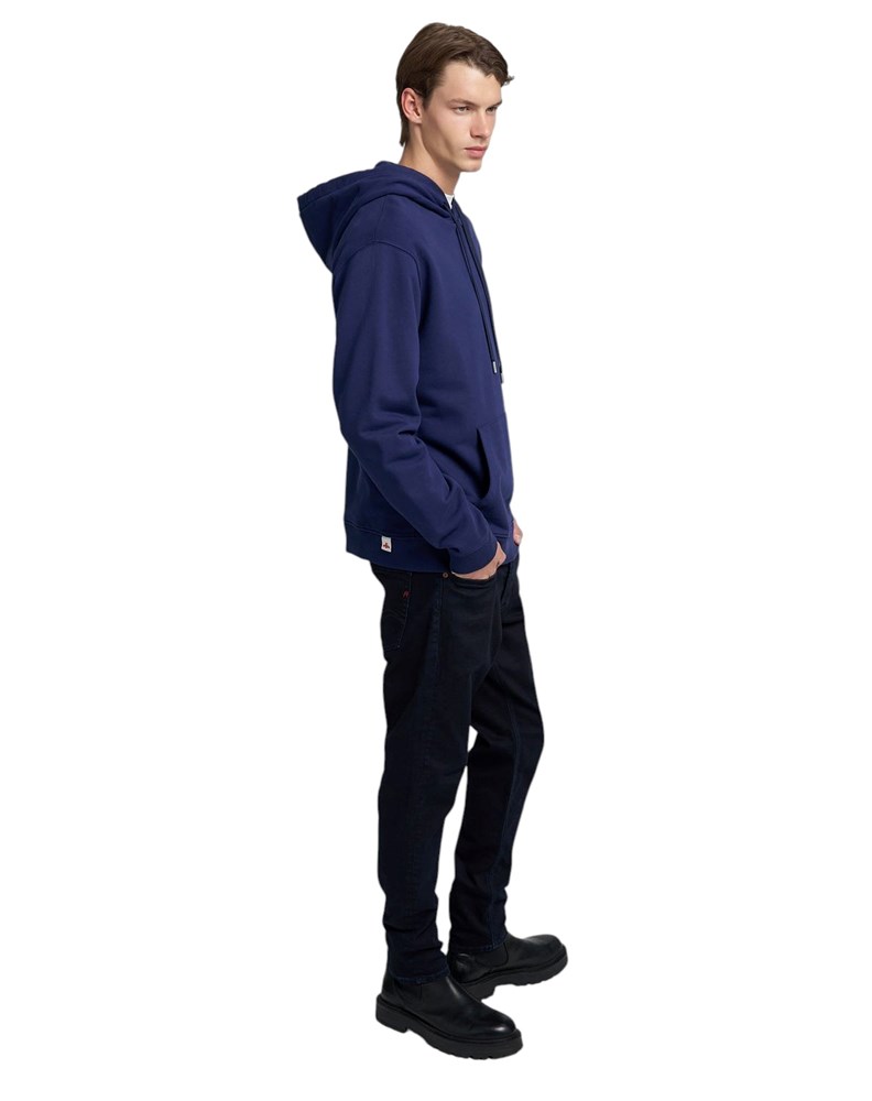 Replay TAMNOPLAVI PAMUČNI SWEATSHIRT S KAPULJAČOM I IZVEZENIM REPLAY NATPISOM - 4