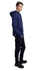 TAMNOPLAVI SWEATSHIRT S KAPULJAČOM I IZVEZENIM NATPISOM - 4