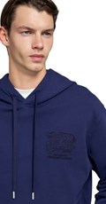 TAMNOPLAVI SWEATSHIRT S KAPULJAČOM I IZVEZENIM NATPISOM - 5