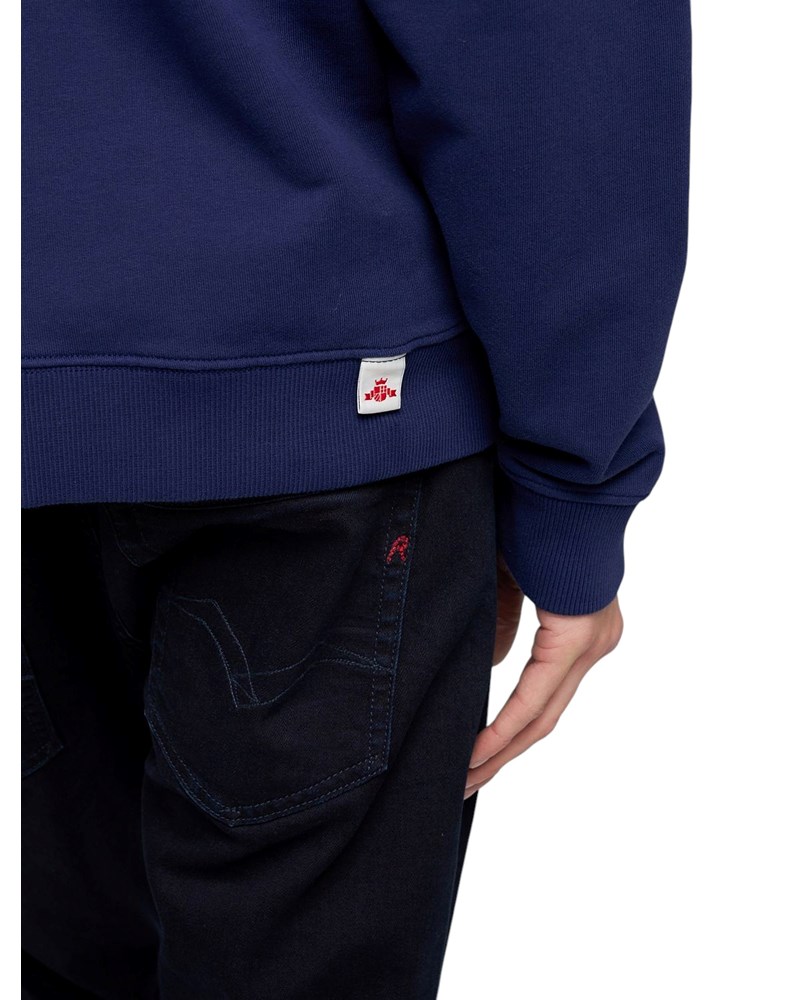 Replay TAMNOPLAVI PAMUČNI SWEATSHIRT S KAPULJAČOM I IZVEZENIM REPLAY NATPISOM - 7