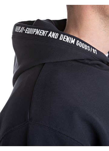 Replay TAMNOPLAVI SWEATSHIRT S PRINTOM NA KAPULJAČI - 4