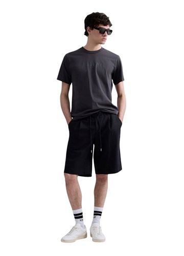 Replay TAMNOSIVA PAMUČNA MAJICA S UTISNUTIM LOGOM - 1