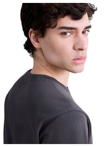 Replay TAMNOSIVA PAMUČNA MAJICA S UTISNUTIM LOGOM - 5