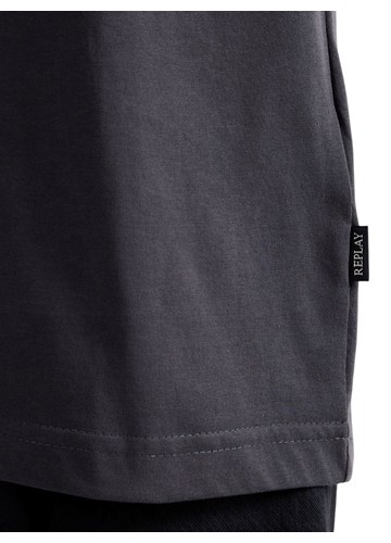 Replay TAMNOSIVA PAMUČNA MAJICA S UTISNUTIM LOGOM - 6