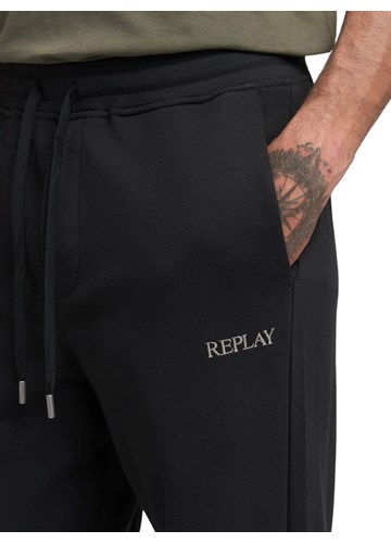 Replay CRNI TERRY DONJI DIO TRENIRKE REGULARNOG KROJA - 6