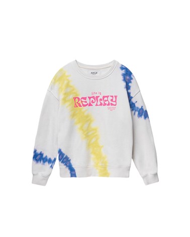 Replay tie-dye sweatshirt opuštenog kroja