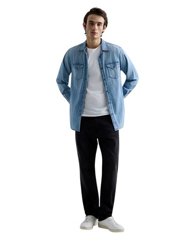 Replay traper košulja s izvezenim slovom r