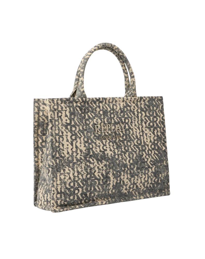 Replay TRAPER SHOPPER TORBA S ALL-OVER MONOGRAMOM - 3