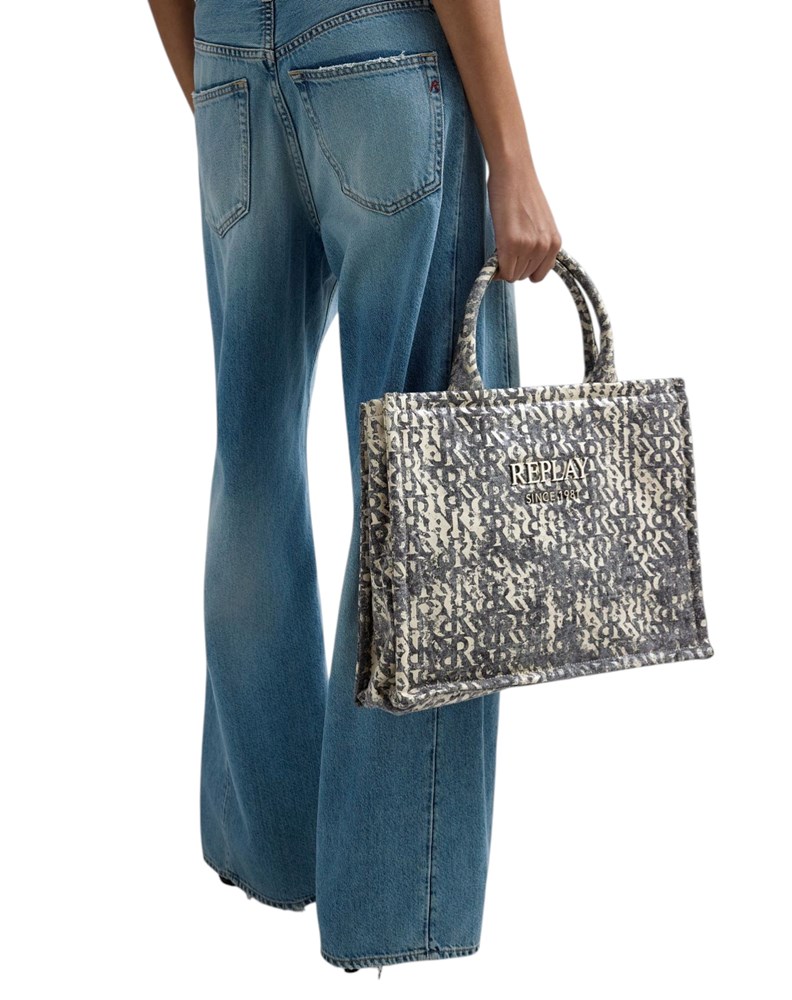 Replay TRAPER SHOPPER TORBA S ALL-OVER MONOGRAMOM - 4
