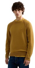 ŽUTI MUŠKI PAMUČNI DŽEMPER S RAGLAN RUKAVIMA - 2