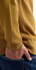 ŽUTI MUŠKI PAMUČNI DŽEMPER S RAGLAN RUKAVIMA - 5