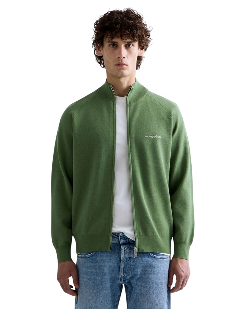 Replay ZELENI ZIP SWEATER S VINTAGE NATPISOM - 2