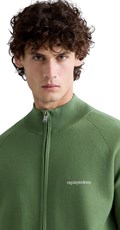 ZELENI ZIP SWEATER S VINTAGE NATPISOM - 4