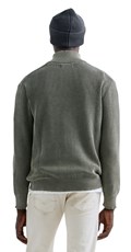MUŠKI PAMUČNI PULOVER S PATENTNIM ZATVARAČEM I WORN-IN EFEKTOM - 3