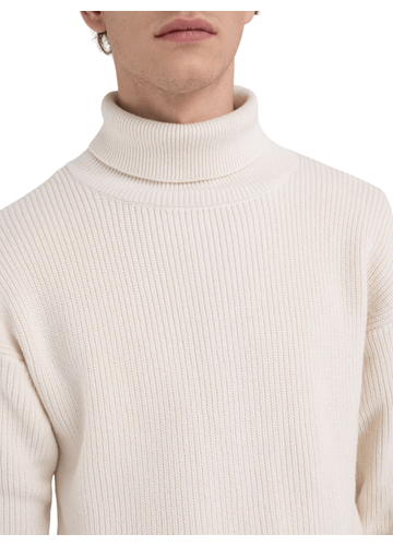 Replay SARTORIALE PULOVER OD VUNE I PAMUKA U BIJELOJ BOJI - 5