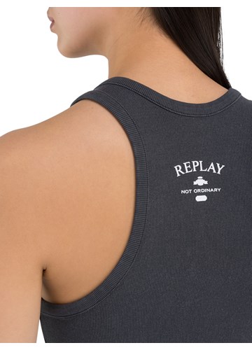 Replay USKI CRNI REBRASTI TOP S PRINTOM - 2