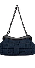 VELIKA PLAVA DENIM TORBA ZA NOŠENJE NA RAMENU - 3