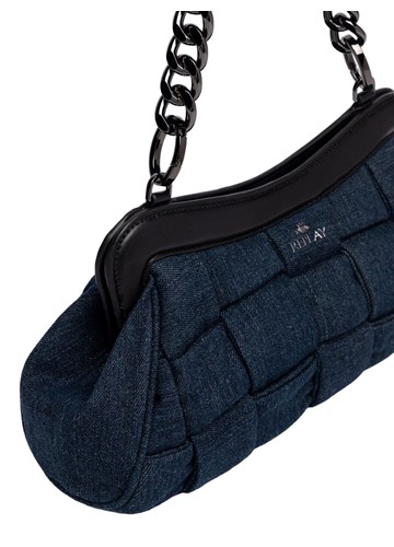 Replay VELIKA PLAVA DENIM TORBA ZA NOŠENJE NA RAMENU - 5
