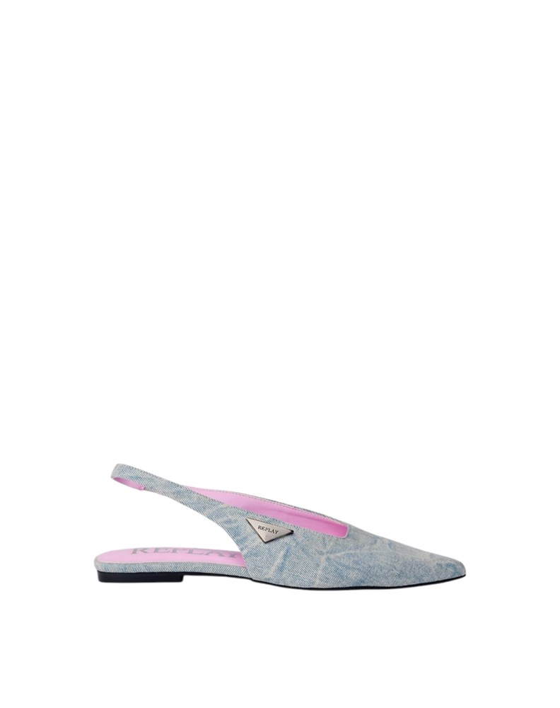 Replay VIVIANE DENIM BALERINKE S OTVORENOM PETOM - 1