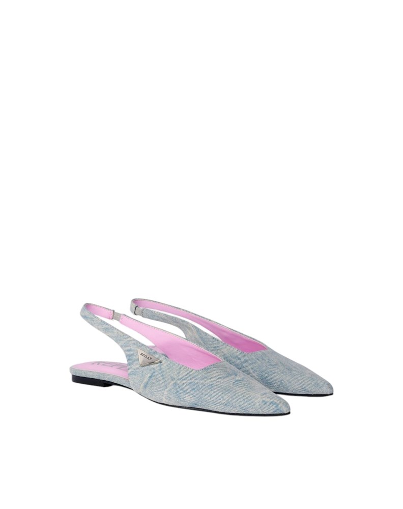 Replay VIVIANE DENIM BALERINKE S OTVORENOM PETOM - 2