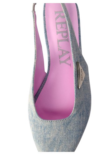 Replay VIVIANE DENIM BALERINKE S OTVORENOM PETOM - 5