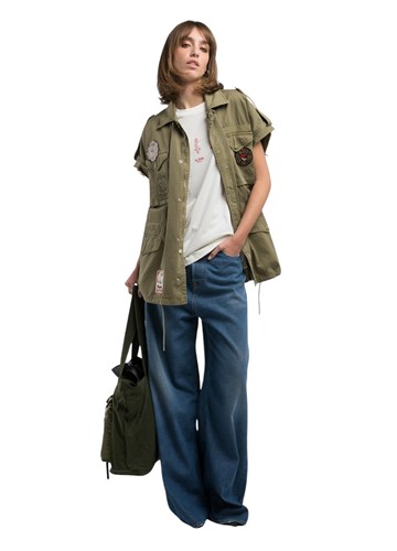 Replay VOJNIČKA KOŠULJA BEZ RUKAVA - 1