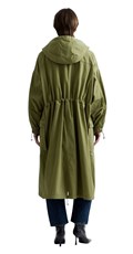 DUGA JEDNOBOJNA PARKA OD DOBBY TKANINE S VEZICAMA - 3
