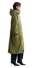 DUGA JEDNOBOJNA PARKA OD DOBBY TKANINE S VEZICAMA - 4