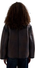 ŽENSKA JAKNA U SHEARLING STILU S KOŽNIM EFEKTOM - 3