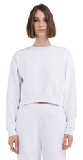 BIJELI CROPPED SWEATSHIRT S MINI KONTRASTNIM NATPISOM - 3