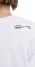 BIJELI CROPPED SWEATSHIRT S MINI KONTRASTNIM NATPISOM - 8