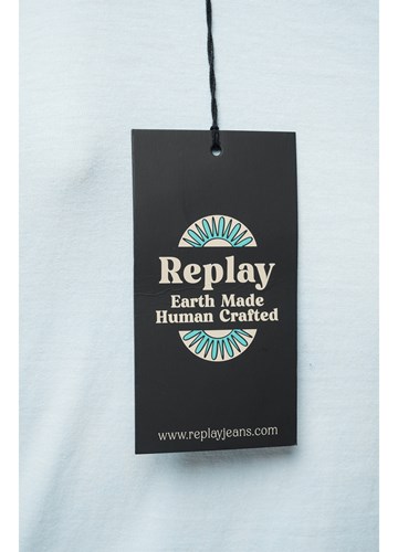 Replay SVIJETLOPLAVA MAJICA REPLAY EARTH MADE S CVJETIĆIMA - 4