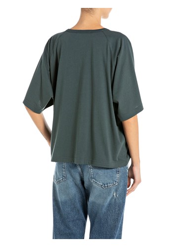 Replay ZELENA OVERSIZED MAJICA KRATKIH RUKAVA S NATPISOM REPLAY - 2