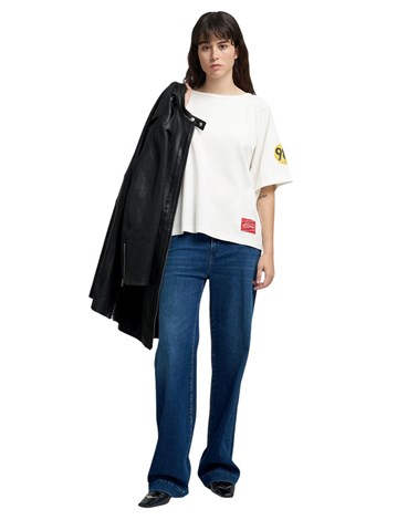 Replay bijela 981 oversized majica kratkih rukava