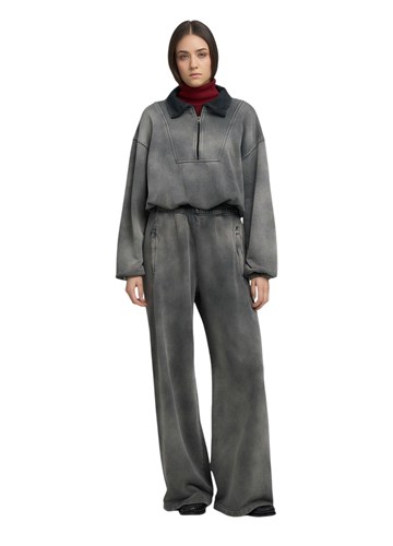 Replay SIVI SWEATSHIRT SA ZIPOM I VISOKIM OVRATNIKOM - 1