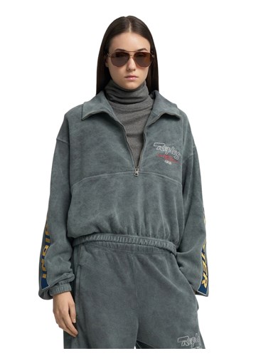 Replay KRATKI SWEATSHIRT S VISOKIM OVRATNIKOM  - 2