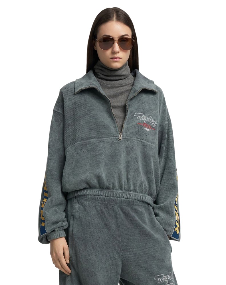 Replay KRATKI SWEATSHIRT S VISOKIM OVRATNIKOM  - 2