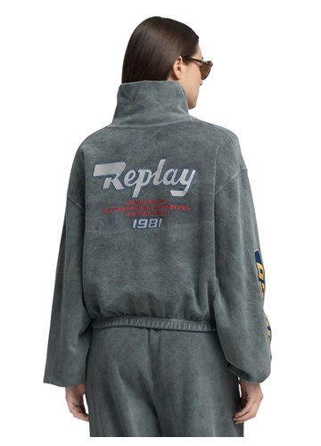 Replay KRATKI SWEATSHIRT S VISOKIM OVRATNIKOM  - 3