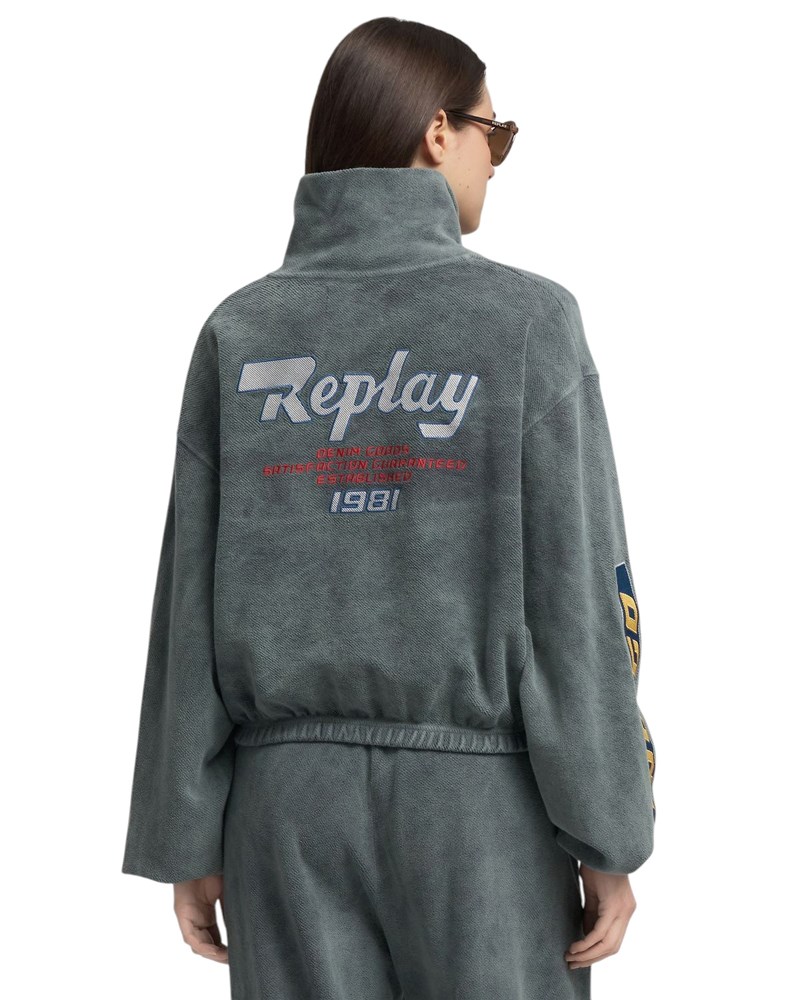 Replay KRATKI SWEATSHIRT S VISOKIM OVRATNIKOM  - 3