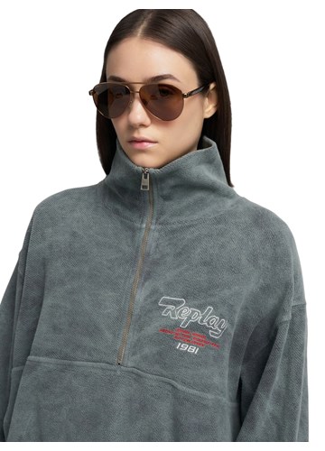 Replay KRATKI SWEATSHIRT S VISOKIM OVRATNIKOM  - 5