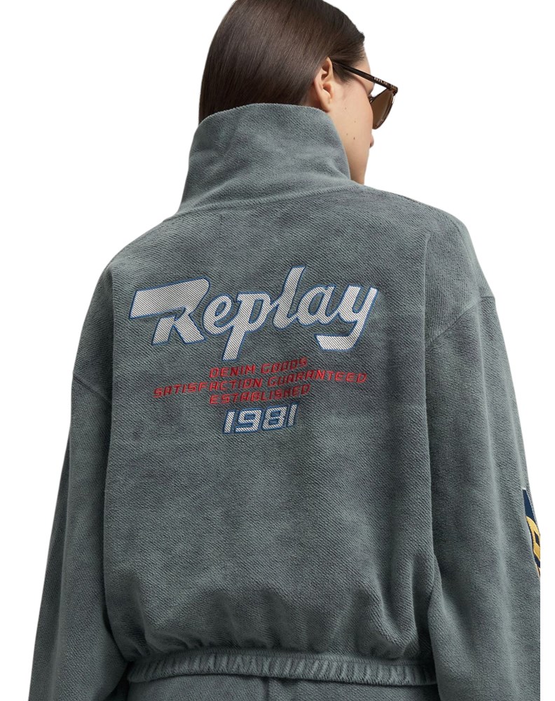 Replay KRATKI SWEATSHIRT S VISOKIM OVRATNIKOM  - 7