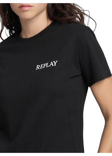 Replay CRNA MAJICA KRATKIH RUKAVA S CLASSIC MINI PRINTOM - 7