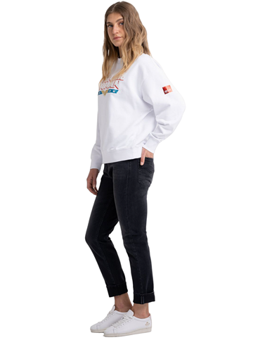 Replay BIJELI SWEATSHIRT S WONDER WOMAN NATPISOM  - 2