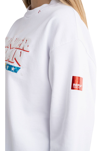 Replay BIJELI SWEATSHIRT S WONDER WOMAN NATPISOM  - 5