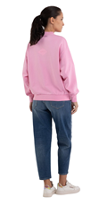 ŽENSKI OVERSIZED SWEATSHIRT OD ORGANSKOG PAMUKA U ROZOJ BOJI  - 2