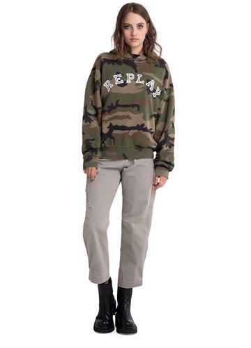 Replay MASKIRNI SWEATSHIRT S KAPULJAČOM  - 1